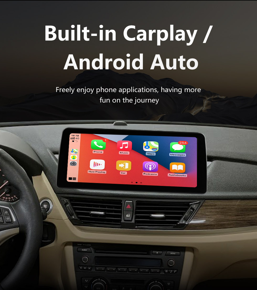 Seicane 12,3 Zoll hochwertiges Android 11.0 für 2012 2013 2014 2015 BMW X1 E84 CIC-System GPS-Navigation Bluetooth HD Touchscreen-Unterstützung Carplay Backup Camara