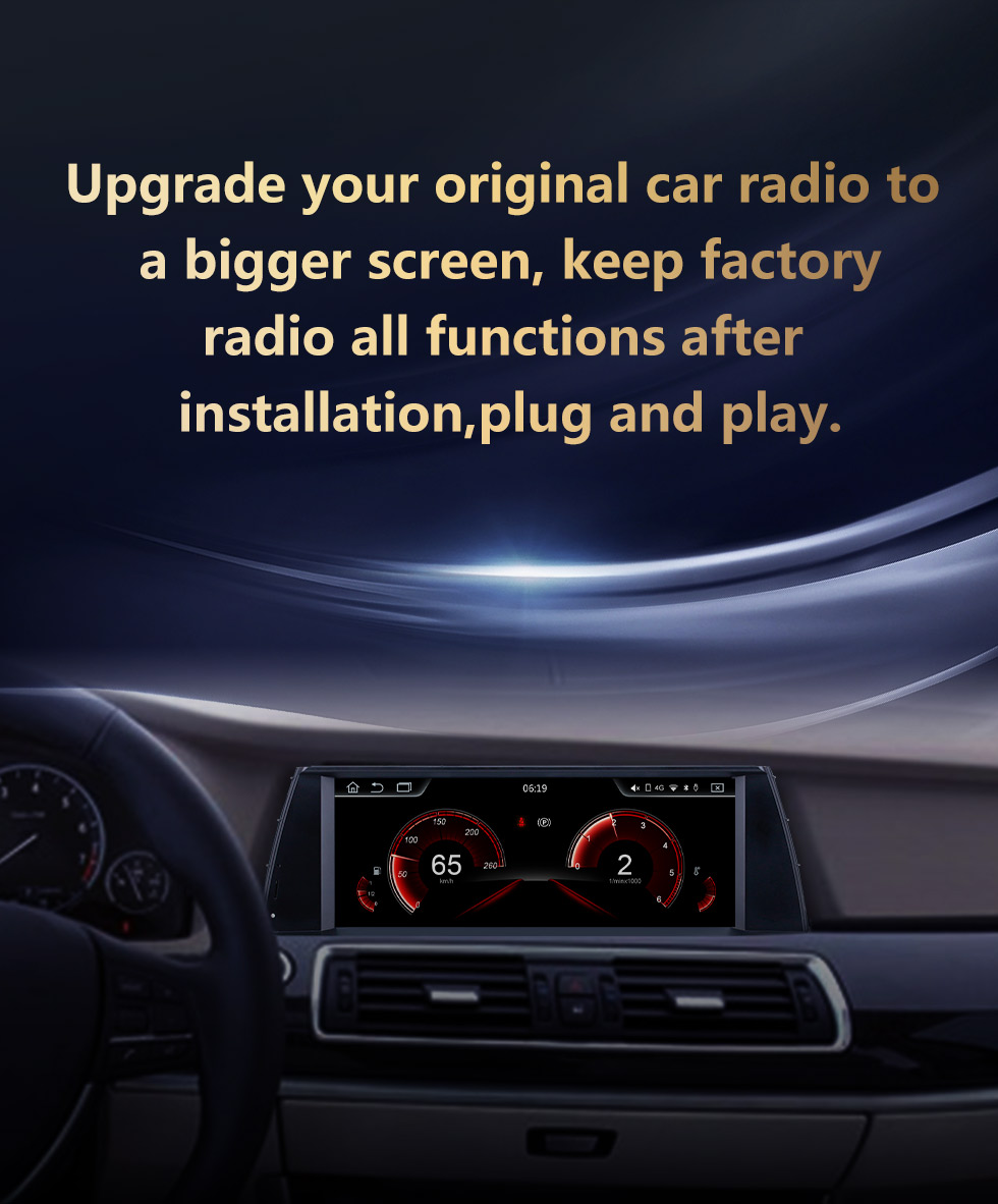 Seicane Android 10.0 10.25 pulgadas para BMW 5 Series F07 GT 2011-2012 CIC Radio HD Pantalla táctil Sistema de navegación GPS con soporte Bluetooth Carplay DVR