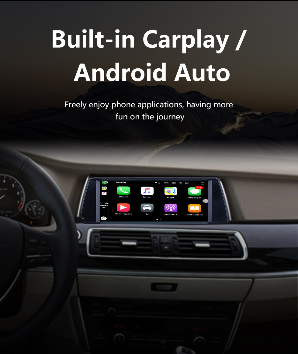 Seicane 10.25 inch Android 10.0 for BMW 5 Series F07 GT(2013-2017) NBT Radio GPS Navigation System With HD Touchscreen Bluetooth support Carplay Seicane 10.25 inch Android 10.0 for BMW 5 Series F07 GT(2013-2017) NBT Radio GPS Navigation System With HD Touchscreen Bluetooth support Carplay