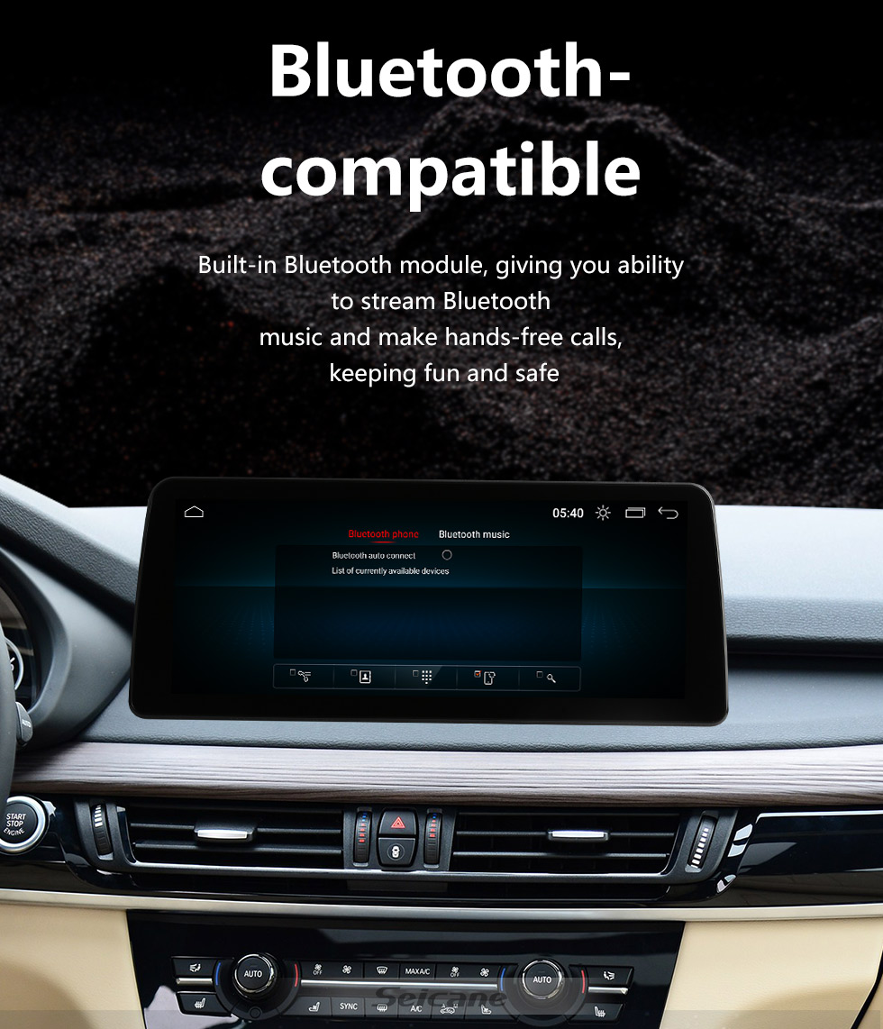 Seicane OEM 10,25-дюймовый Android 10.0 для BMW X5 F15 X6 (2014-2017) NBT Радио Bluetooth HD Сенсорный экран Поддержка GPS-навигации Carplay DAB +