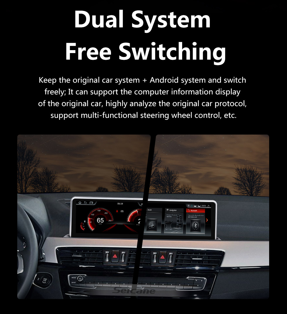 Seicane Для BMW X1 F48 (2018-) EVO Radio 10,25-дюймовый Android 10.0 HD с сенсорным экраном GPS-навигатор с поддержкой Bluetooth Carplay OBD2