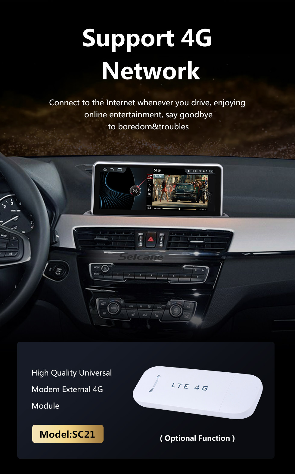 Seicane Para BMW X1 F48 (2018-) EVO Radio 10.25 polegadas Android 9.0 HD Touchscreen GPS Sistema de Navegação com suporte Bluetooth Carplay OBD2 Seicane Para BMW X1 F48 (2018-) EVO Radio 10.25 polegadas Android 9.0 HD Touchscreen GPS Sistema de Navegação com suporte Bluetooth Carplay OBD2