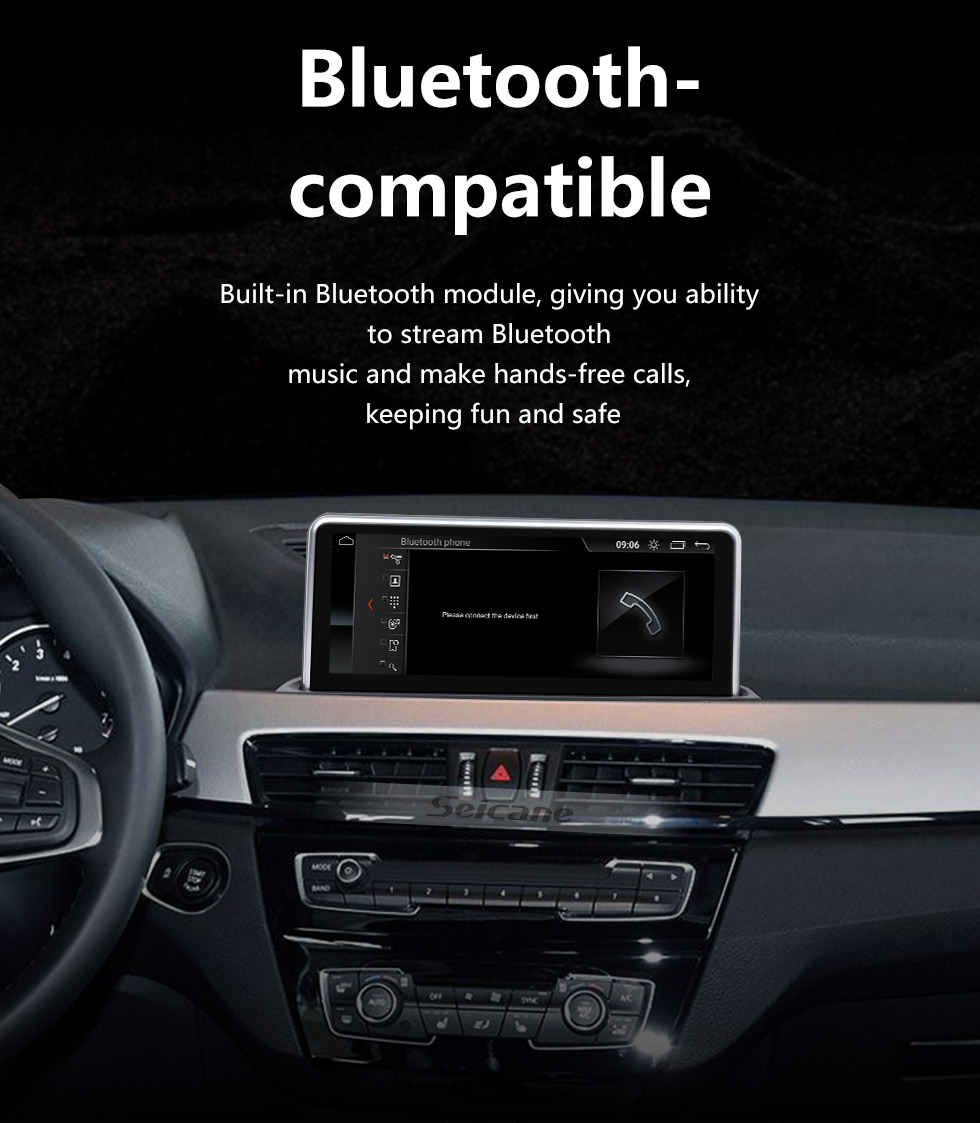 Seicane Para BMW X1 F48 (2018-) EVO Radio 10.25 polegadas Android 9.0 HD Touchscreen GPS Sistema de Navegação com suporte Bluetooth Carplay OBD2 Seicane Para BMW X1 F48 (2018-) EVO Radio 10.25 polegadas Android 9.0 HD Touchscreen GPS Sistema de Navegação com suporte Bluetooth Carplay OBD2