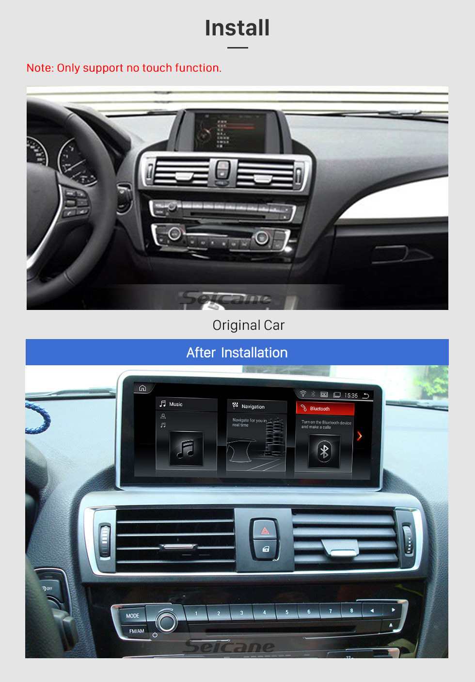 Seicane 8,8 Zoll Android 9.0 für BMW 2er (2017-) EVO Radio GPS Navigationssystem mit HD Touchscreen Bluetooth Unterstützung Carplay DVR Seicane 8,8 Zoll Android 9.0 für BMW 2er (2017-) EVO Radio GPS Navigationssystem mit HD Touchscreen Bluetooth Unterstützung Carplay DVR