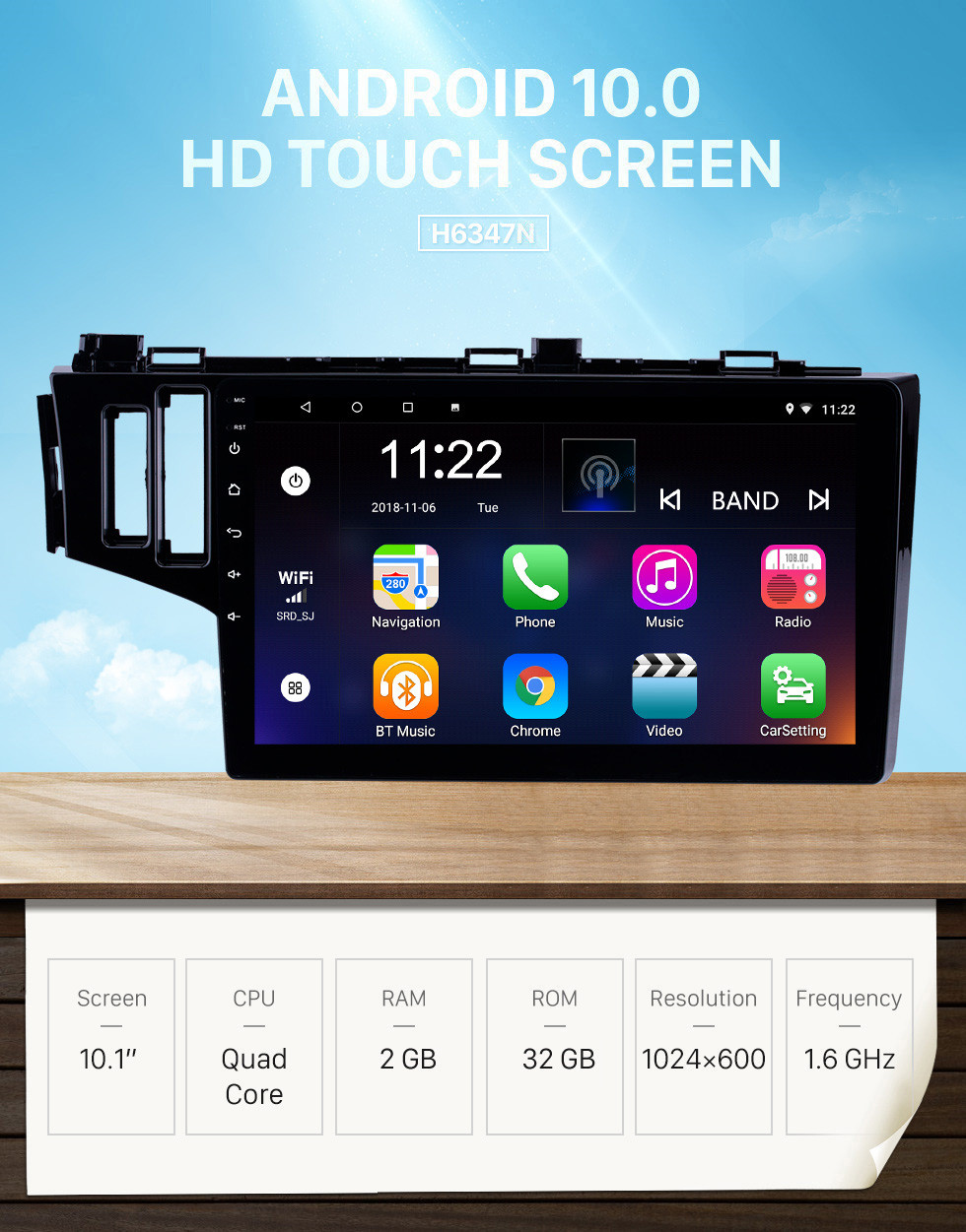 Seicane 10.1 polegada Android 10.0 GPS Rádio de Navegação para 2013-2015 Honda Fit LHD Com HD Touchscreen suporte a Bluetooth Carplay TPMS Seicane 10.1 polegada Android 10.0 GPS Rádio de Navegação para 2013-2015 Honda Fit LHD Com HD Touchscreen suporte a Bluetooth Carplay TPMS
