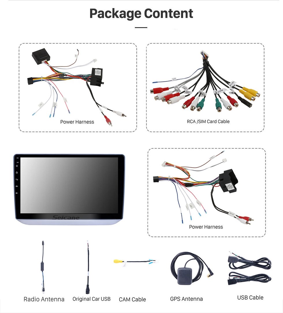 Seicane 10.1 pulgadas Android 13.0 para 2008 2009 2010-2014 Skoda Fabia Radio Sistema de navegación GPS con pantalla táctil HD Soporte Bluetooth Carplay DVR