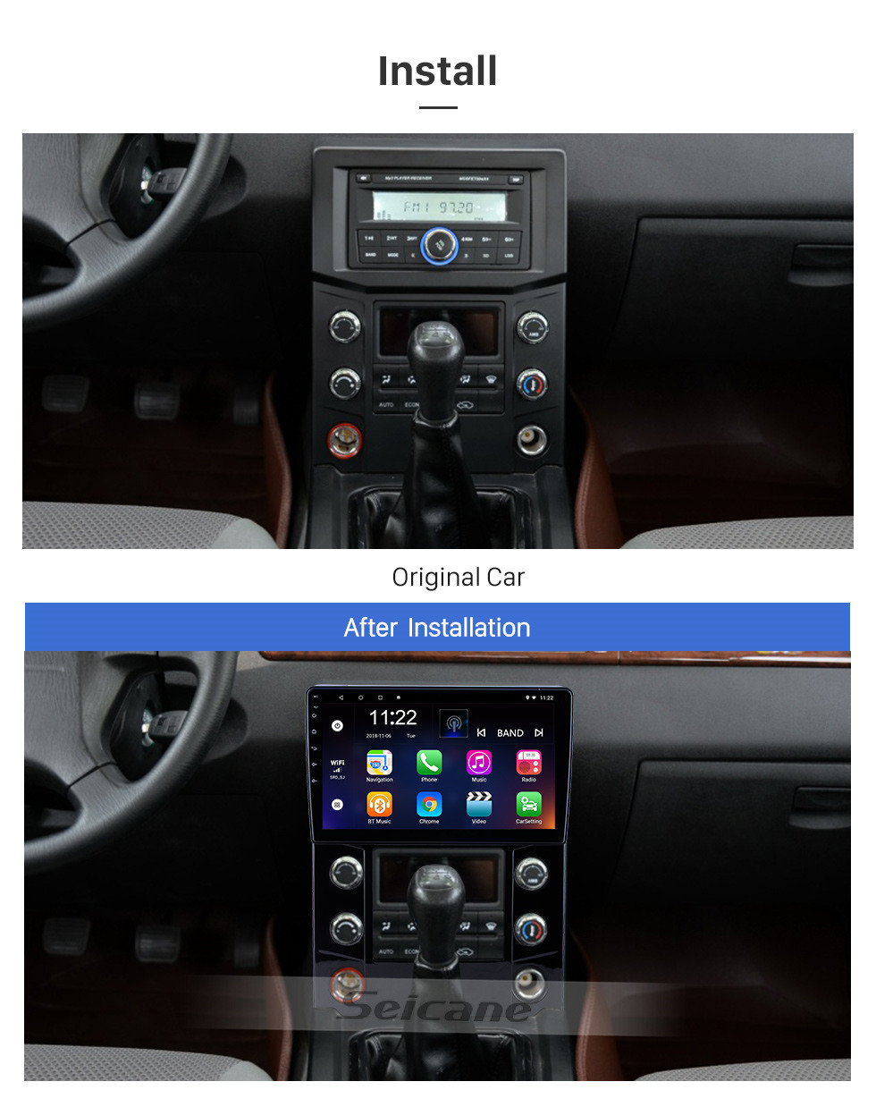 Seicane OEM 10,1 polegadas Android 10.0 para 2015 JDMC T5 Rádio Bluetooth WIFI HD Touchscreen Sistema de Navegação GPS suporte Carplay Retrovisor câmera