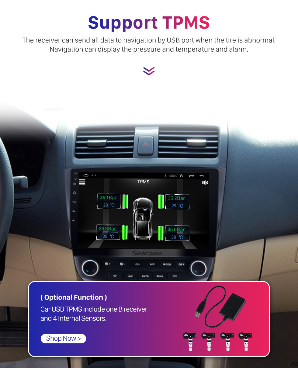 Seicane 10,1 pouces Android 8.1 HD 1024 * 600 Autoradio à écran tactile pour 2003 2004 2005 2006 2007 Honda Accord 7 Navigation GPS Bluetooth Musique WIFI USB Lien miroir Unité de soutien DVR OBD2 Commande au volant Caméra de recul Seicane 10,1 pouces Android 8.1 HD 1024 * 600 Autoradio à écran tactile pour 2003 2004 2005 2006 2007 Honda Accord 7 Navigation GPS Bluetooth Musique WIFI USB Lien miroir Unité de soutien DVR OBD2 Commande au volant Caméra de recul