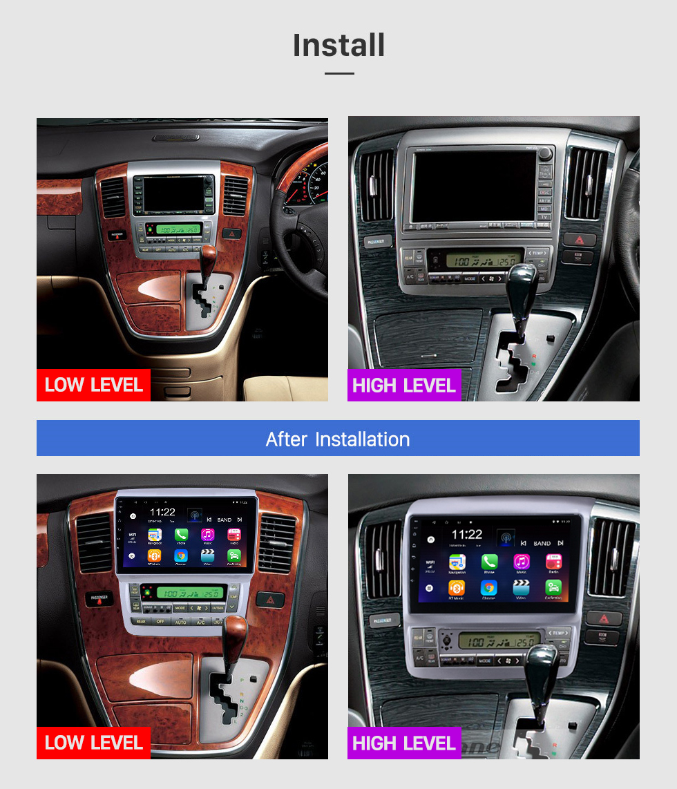 Seicane OEM 9 inch Android 10.0 for 2003 2004-2007 Toyota Alphard Low Version RHD Radio with Bluetooth HD Touchscreen GPS Navigation System support Carplay Seicane OEM 9 inch Android 10.0 for 2003 2004-2007 Toyota Alphard Low Version RHD Radio with Bluetooth HD Touchscreen GPS Navigation System support Carplay