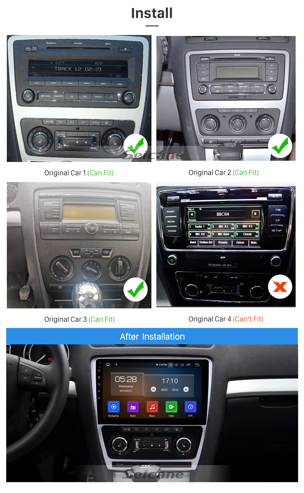 Seicane 10,1 дюймов для 2007-2012 2013 2014 Skoda Octavia Radio Android 10.0 GPS навигационная система Bluetooth HD с сенсорным экраном Поддержка Carplay OBD2 Seicane 10,1 дюймов для 2007-2012 2013 2014 Skoda Octavia Radio Android 10.0 GPS навигационная система Bluetooth HD с сенсорным экраном Поддержка Carplay OBD2