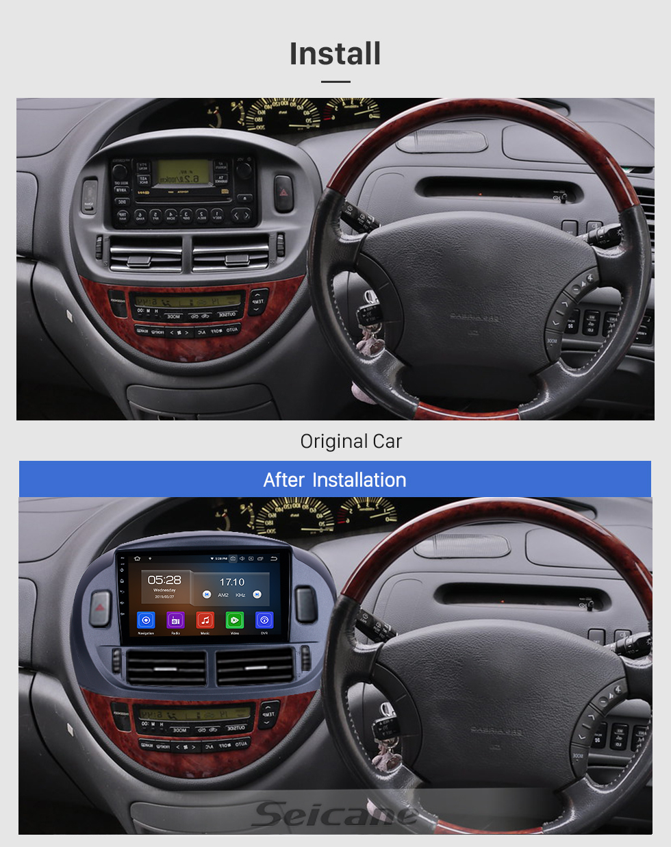 Seicane 9 inch For 2004 Toyota Previa Radio Android 10.0 GPS Navigation System with HD Touchscreen Bluetooth Carplay support DVR Seicane 9 inch For 2004 Toyota Previa Radio Android 10.0 GPS Navigation System with HD Touchscreen Bluetooth Carplay support DVR