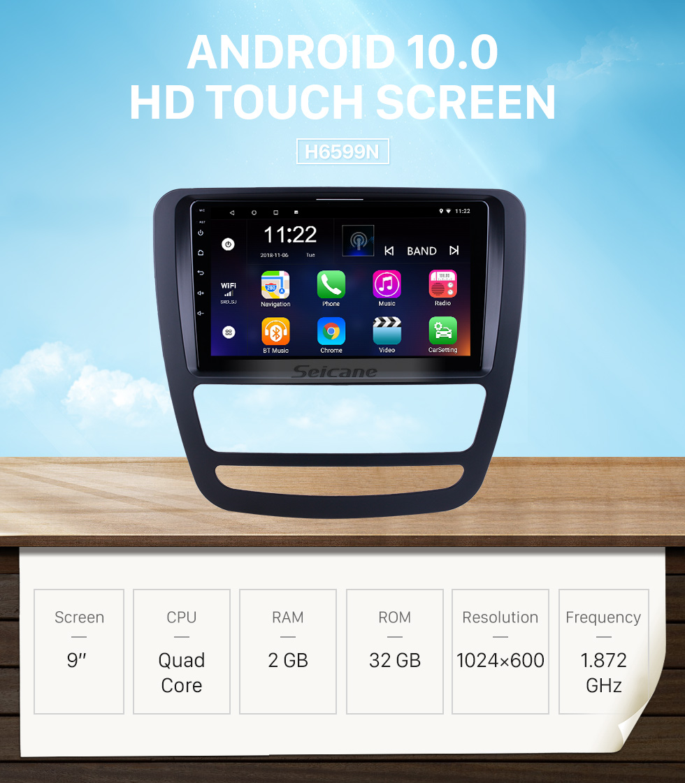 Seicane Für 2018 JAC Shuailing T6 / T8 Radio 9 Zoll Android 10.0 HD Touchscreen GPS-Navigationssystem mit Bluetooth-Unterstützung Carplay OBD2 Seicane Für 2018 JAC Shuailing T6 / T8 Radio 9 Zoll Android 10.0 HD Touchscreen GPS-Navigationssystem mit Bluetooth-Unterstützung Carplay OBD2