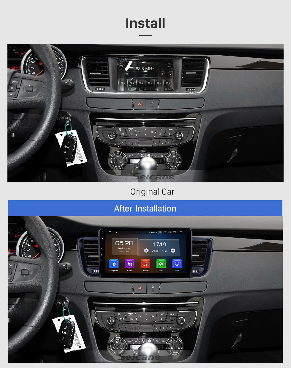 Para 20112015 2016 2017 Peugeot 508 Radio HD Pantalla