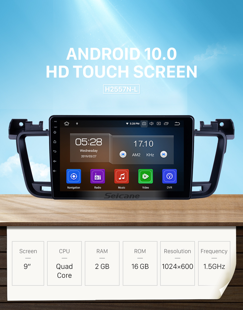 Seicane For 2011-2015 2016 2017 Peugeot 508 Radio HD Touchscreen 9 inch Android 10.0 Bluetooth with GPS Navigation System Carplay support 1080P Seicane For 2011-2015 2016 2017 Peugeot 508 Radio HD Touchscreen 9 inch Android 10.0 Bluetooth with GPS Navigation System Carplay support 1080P