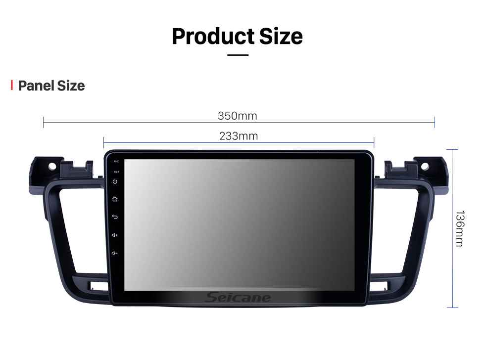 Seicane Android 10.0 HD Touchscreen de 9 polegadas para 2011 2012 2013-2017 Peugeot 508 Rádio Sistema de Navegação GPS com suporte Bluetooth Carplay TPMS