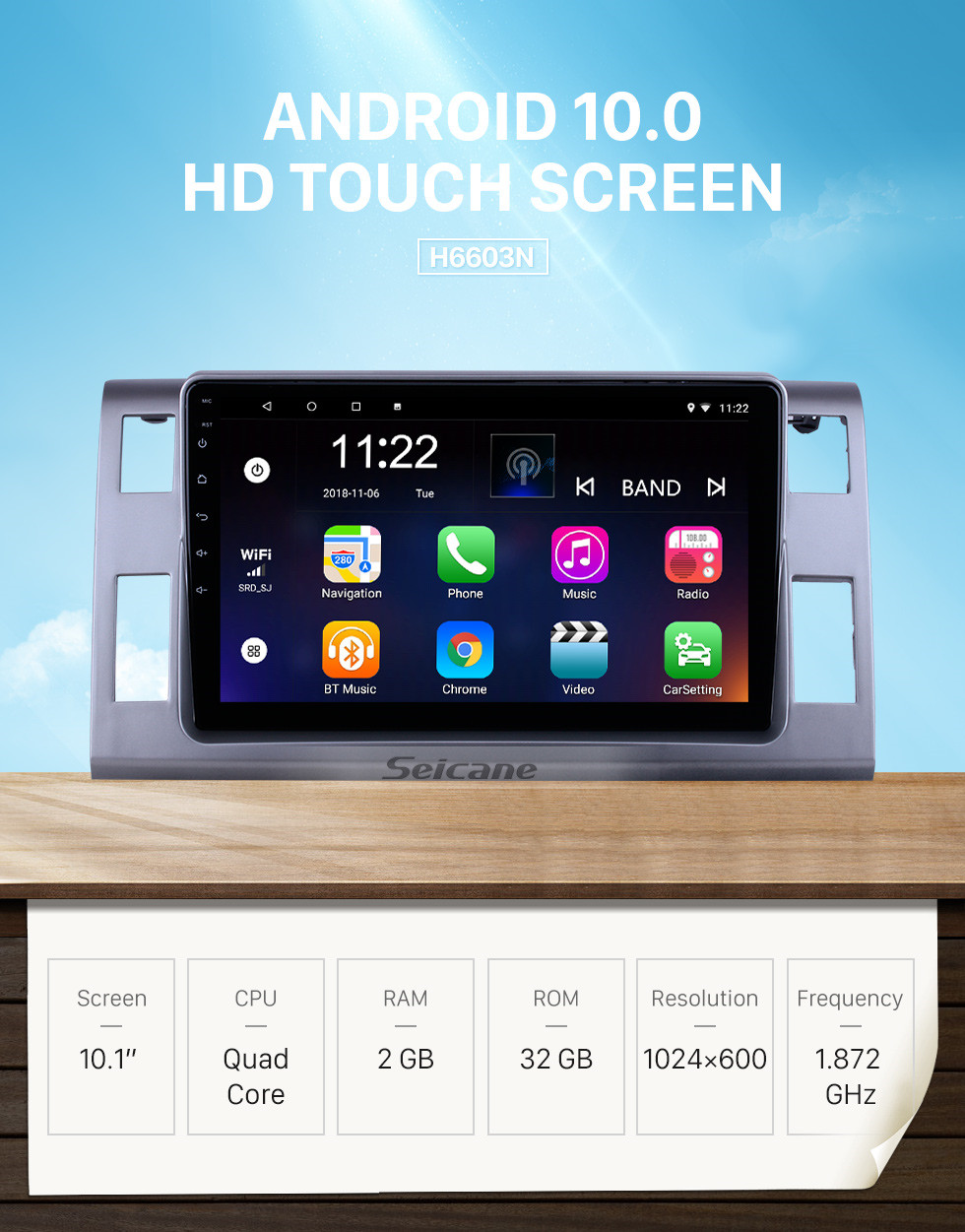 Seicane OEM 10.1 inch Android 10.0 for 2006 Toyota Previa/Estima/Tarago Radio with Bluetooth HD Touchscreen GPS Navigation System support Carplay Seicane OEM 10.1 inch Android 10.0 for 2006 Toyota Previa/Estima/Tarago Radio with Bluetooth HD Touchscreen GPS Navigation System support Carplay