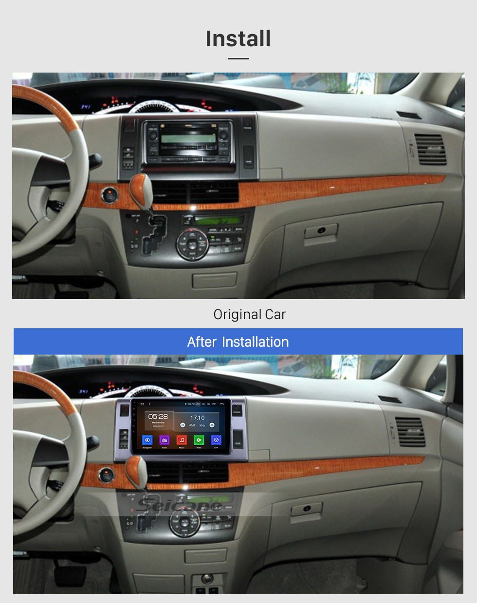 Seicane 10.1 inch For 2006 Toyota Previa/Estima/Tarago Radio Android 10.0 GPS Navigation System Bluetooth HD Touchscreen Carplay support OBD2 Seicane 10.1 inch For 2006 Toyota Previa/Estima/Tarago Radio Android 10.0 GPS Navigation System Bluetooth HD Touchscreen Carplay support OBD2