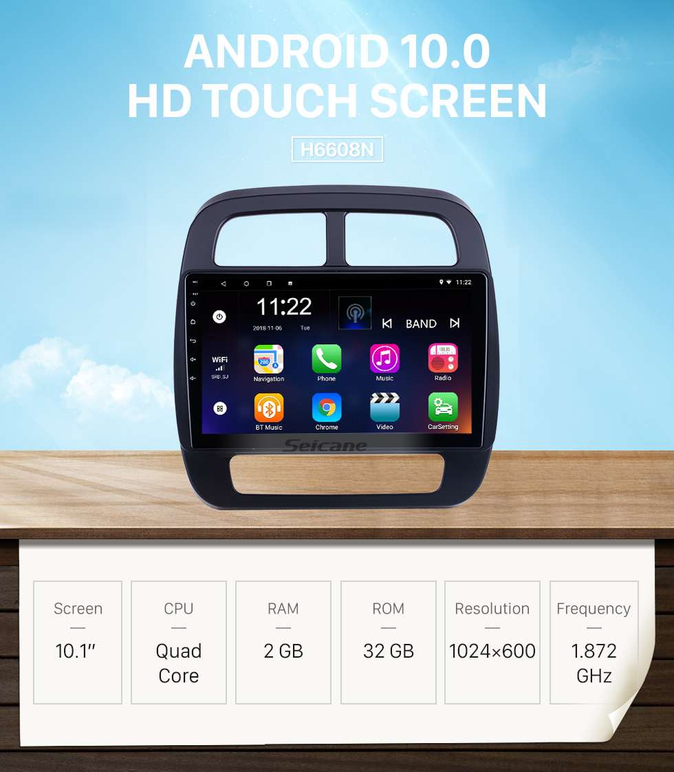 Seicane HD Touchscreen 10.1 inch Android 10.0 for 2019 Renault City K-ZE Radio GPS Navigation System with Bluetooth support Carplay DVR Seicane HD Touchscreen 10.1 inch Android 10.0 for 2019 Renault City K-ZE Radio GPS Navigation System with Bluetooth support Carplay DVR