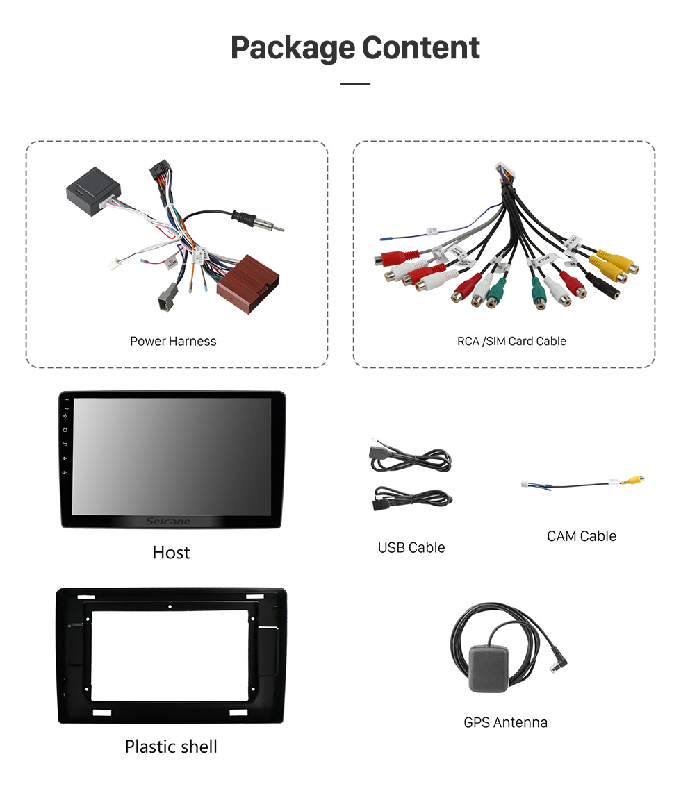 Seicane OEM Android 13.0 for MAZDA CX-9 2009 with Aftermarket GPS Navigation DVD Player Car Stereo Touch Screen WiFi  Bluetooth OBD2 AUX Mirror Link Backup Camera