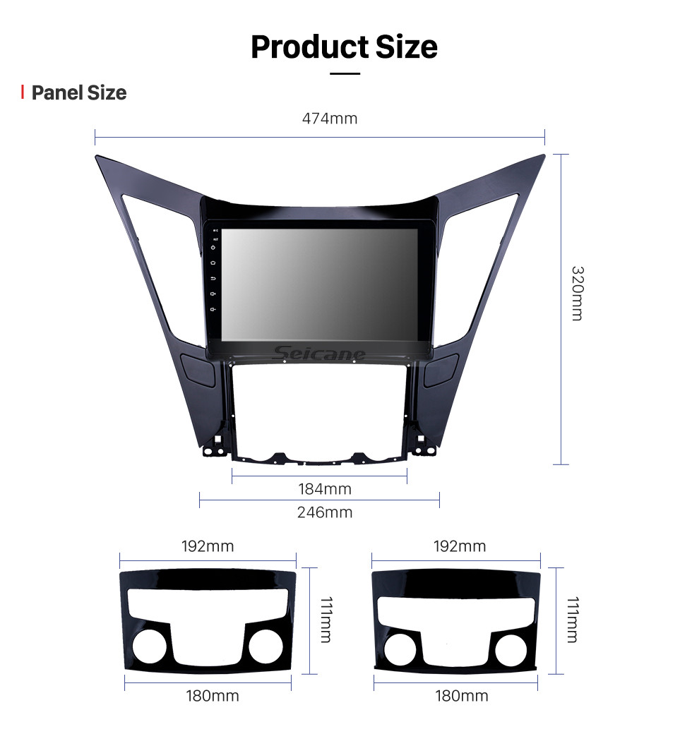 Seicane Android 10.0 9 pulgadas HD Pantalla táctil Radio de navegación GPS para 2011-2015 Hyundai Sonata 8 con soporte Bluetooth WIFI Carplay SWC DAB +