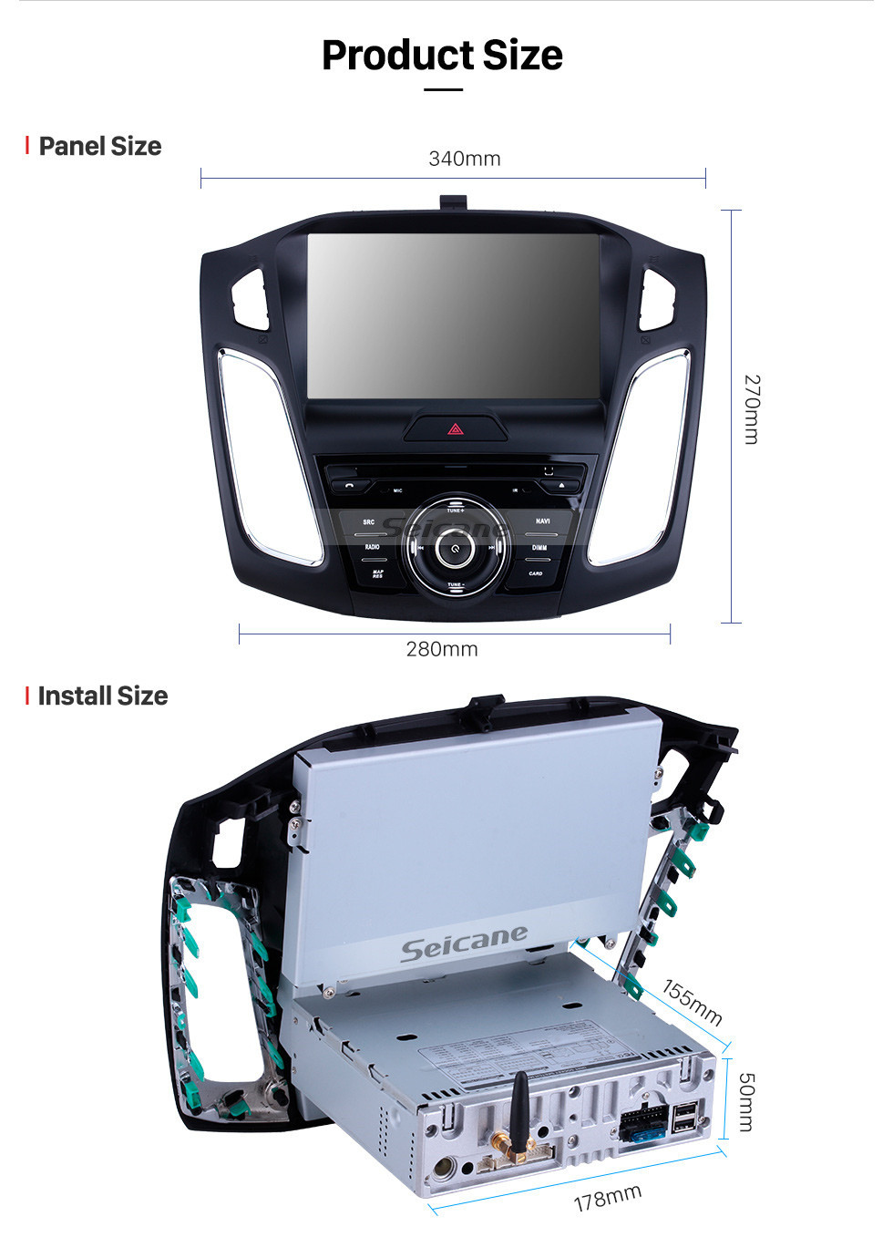 Seicane Android 10.0 Para 2015 Ford Focus Radio 9 polegada Sistema de Navegação GPS Bluetooth HD Touchscreen Carplay suporte Controle de Volante DSP Seicane Android 10.0 Para 2015 Ford Focus Radio 9 polegada Sistema de Navegação GPS Bluetooth HD Touchscreen Carplay suporte Controle de Volante DSP