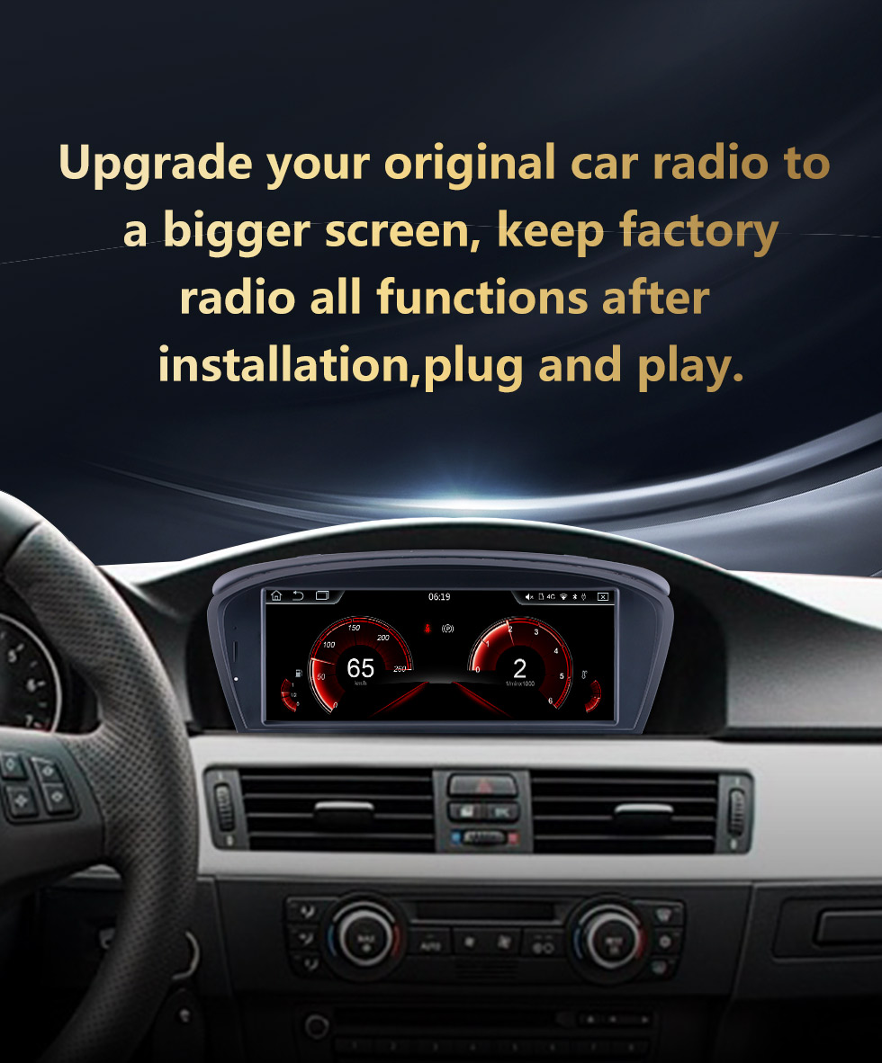 Seicane 8,8 pouces Android 10.0 Pour BMW Série 5 E60 2009-2010 Série 3 E90 2009-2012 CCC Radio Système de navigation GPS avec écran tactile HD Prise en charge Bluetooth Carplay