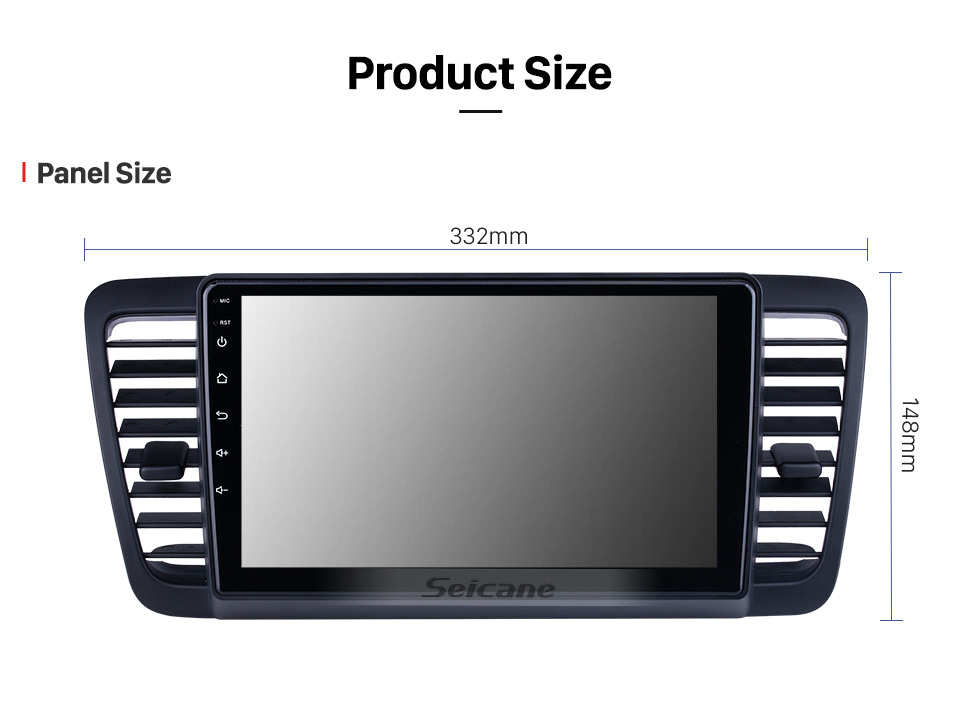 Seicane HD-Touchscreen 9 Zoll Android 13.0 für 2004 2005 2006-2009 Subaru Legacy/Liberty Radio GPS-Navigationssystem mit Bluetooth-Unterstützung Carplay DVR