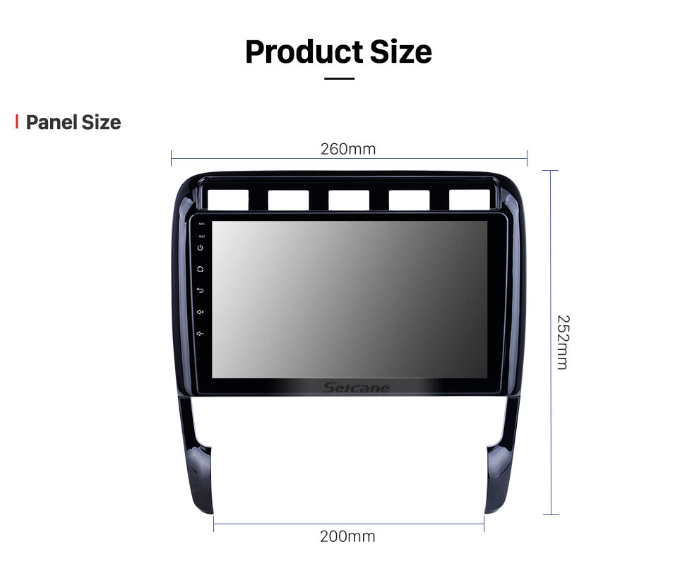 Seicane Android 13.0 HD Touchscreen 9 Zoll für Porsche Cayenne 2003-2011 Radio GPS Navigationssystem mit Bluetooth Unterstützung Carplay TPMS