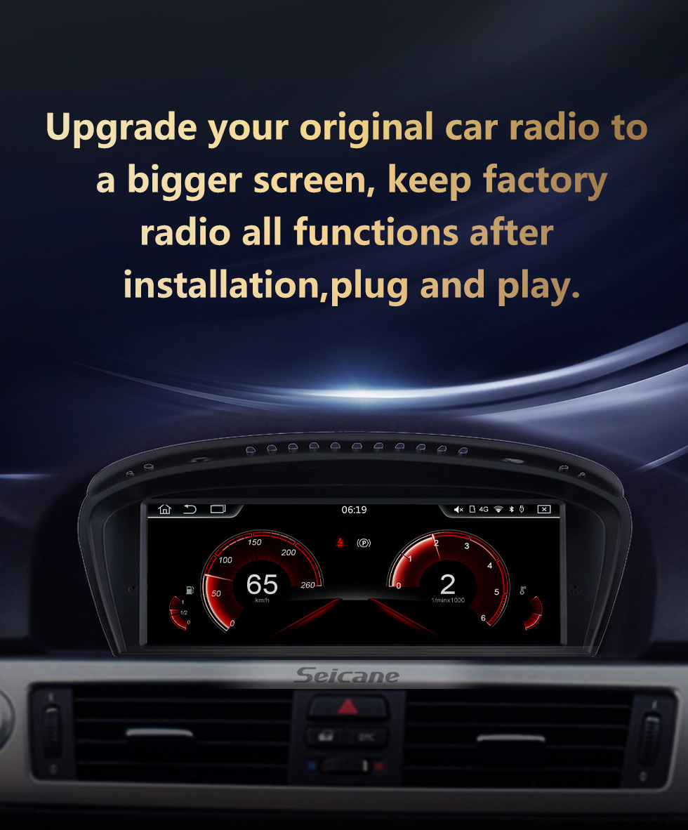 Seicane HD Touchscreen 8,8 Zoll für BMW 3er E90 / 5er E60 (2009-2012) CIC Radio Android 10.0 GPS Navigationssystem mit Bluetooth-Unterstützung Carplay Seicane HD Touchscreen 8,8 Zoll für BMW 3er E90 / 5er E60 (2009-2012) CIC Radio Android 10.0 GPS Navigationssystem mit Bluetooth-Unterstützung Carplay