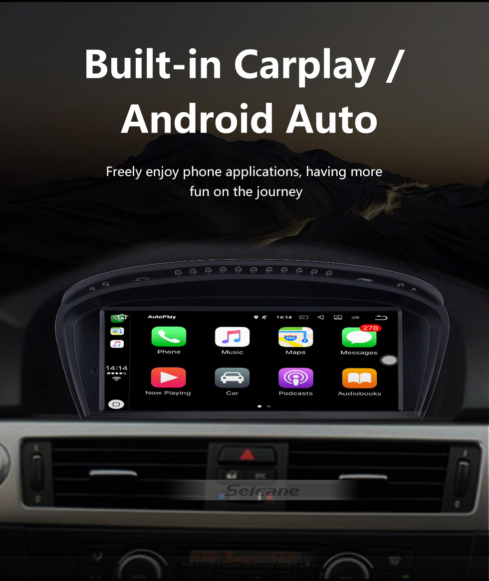 Seicane HD Touchscreen 8,8 Zoll für BMW 3er E90 / 5er E60 (2009-2012) CIC Radio Android 10.0 GPS Navigationssystem mit Bluetooth-Unterstützung Carplay Seicane HD Touchscreen 8,8 Zoll für BMW 3er E90 / 5er E60 (2009-2012) CIC Radio Android 10.0 GPS Navigationssystem mit Bluetooth-Unterstützung Carplay