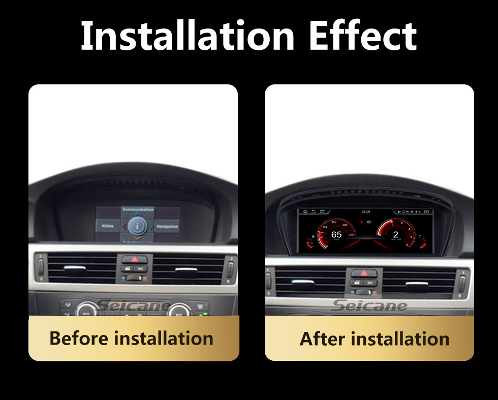 Seicane HD Touchscreen 8,8 Zoll für BMW 3er E90 / 5er E60 (2009-2012) CIC Radio Android 10.0 GPS Navigationssystem mit Bluetooth-Unterstützung Carplay Seicane HD Touchscreen 8,8 Zoll für BMW 3er E90 / 5er E60 (2009-2012) CIC Radio Android 10.0 GPS Navigationssystem mit Bluetooth-Unterstützung Carplay