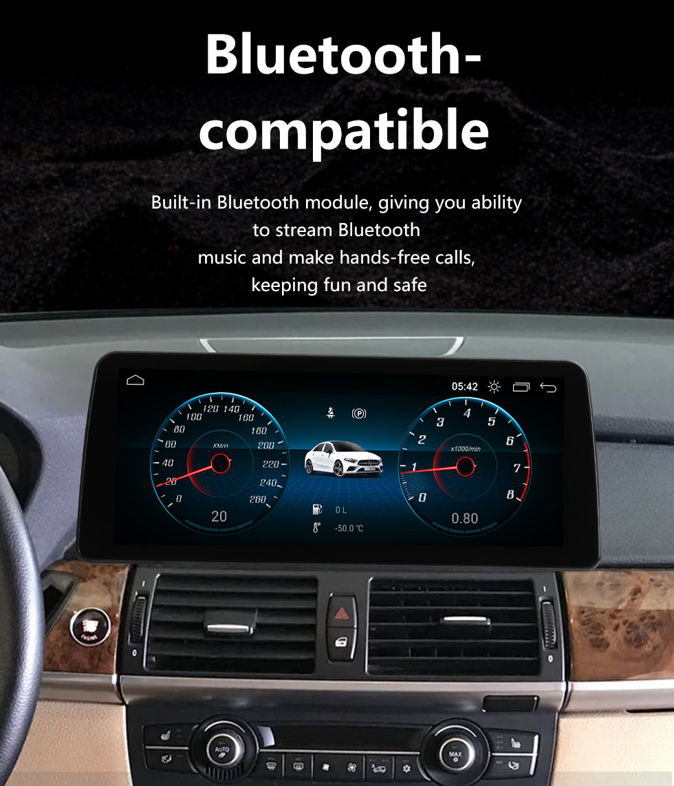 Seicane 10,25 Zoll Android 10.0 für BMW X5 E70 X6 E71 2007-2009 CCC Radio HD Touchscreen GPS Navigationssystem mit Bluetooth-Unterstützung Carplay DVR