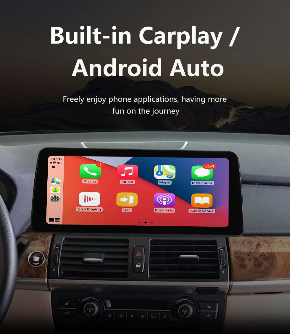 Seicane 10,25-дюймовый Android 10.0 для BMW X5 E70 / X6 E71 (2011-2014) CCC Radio HD с сенсорным экраном Система GPS-навигации с поддержкой Bluetooth Carplay DVR
