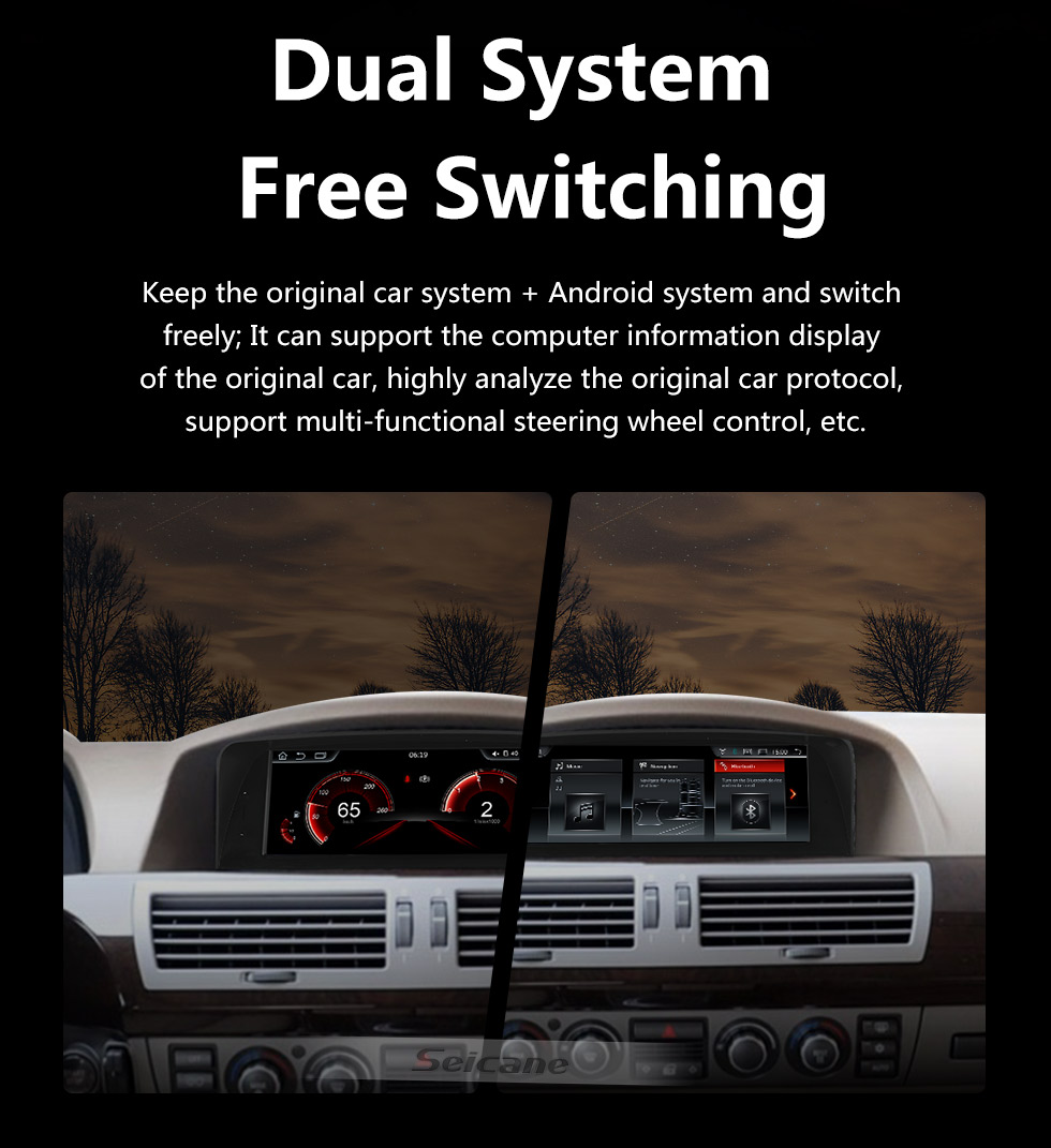 Seicane 8,8-дюймовый Android 10.0 для BMW 7 серии E65 E66 2001-2008 радио стерео DVD-плеер Система GPS-навигации с сенсорным экраном HD Поддержка Bluetooth Carplay OBD2 Seicane 8,8-дюймовый Android 10.0 для BMW 7 серии E65 E66 2001-2008 радио стерео DVD-плеер Система GPS-навигации с сенсорным экраном HD Поддержка Bluetooth Carplay OBD2