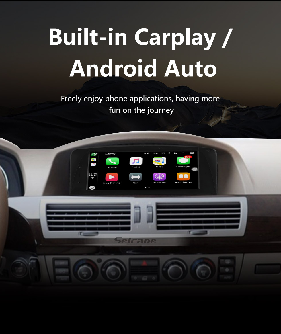Seicane 8,8-дюймовый Android 10.0 для BMW 7 серии E65 E66 2001-2008 радио стерео DVD-плеер Система GPS-навигации с сенсорным экраном HD Поддержка Bluetooth Carplay OBD2 Seicane 8,8-дюймовый Android 10.0 для BMW 7 серии E65 E66 2001-2008 радио стерео DVD-плеер Система GPS-навигации с сенсорным экраном HD Поддержка Bluetooth Carplay OBD2