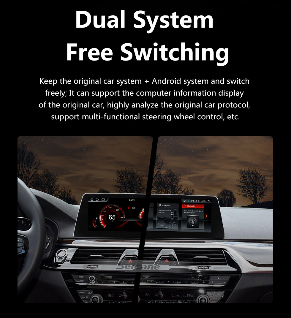 Seicane Radio de navegación GPS con pantalla táctil Android 10.0 de 10.25 pulgadas para 2018 BMW 5 Series G30 EVO con USB WIFI Bluetooth AUX compatible SWC Cámara de visión trasera 1080P