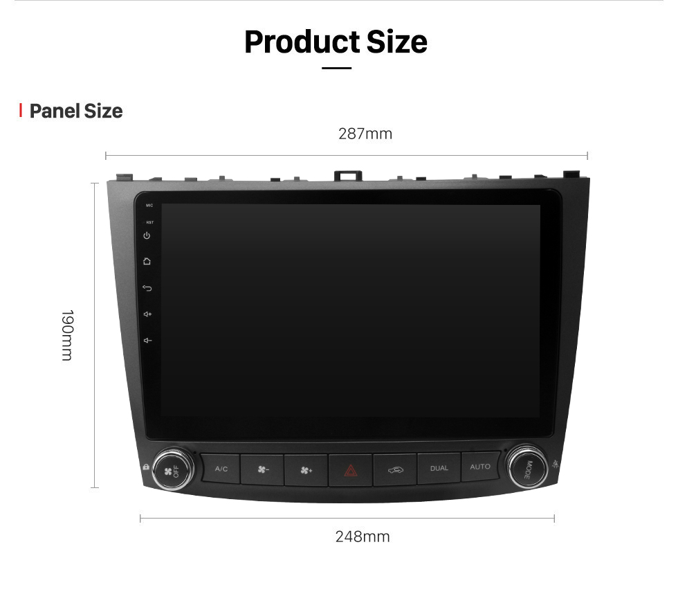 Seicane Para 2005-2010 Lexus IS250 IS300 IS200 IS220 IS350 Radio 10.1 pulgadas Android 10.0 HD Pantalla táctil Sistema de navegación GPS con WIFI Soporte Bluetooth Carplay TPMS