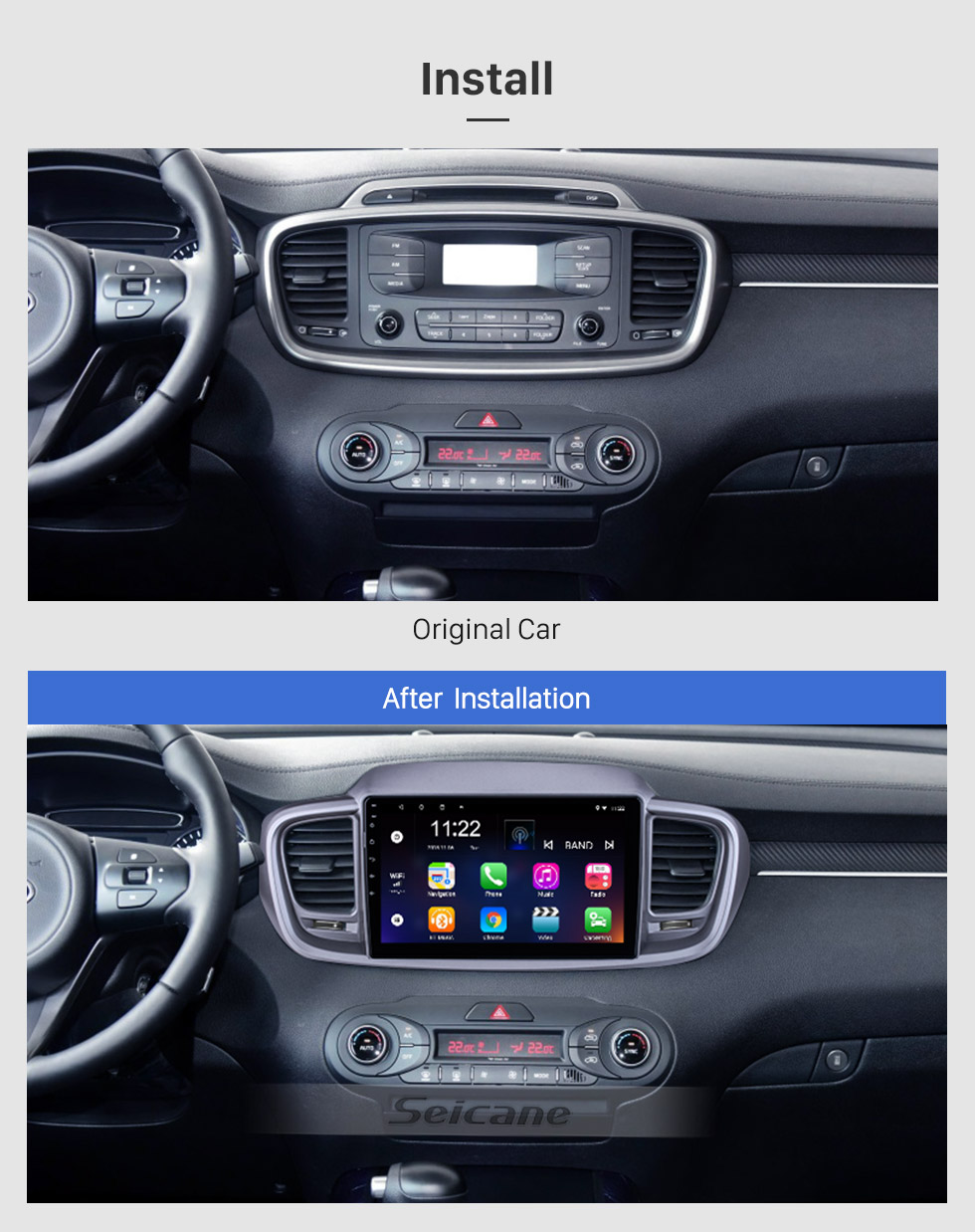 Seicane HD Touchscreen 10.1 inch Android 10.0 for 2015 Kia Sorento RHD Radio GPS Navigation System with Bluetooth support Carplay DVR Seicane HD Touchscreen 10.1 inch Android 10.0 for 2015 Kia Sorento RHD Radio GPS Navigation System with Bluetooth support Carplay DVR