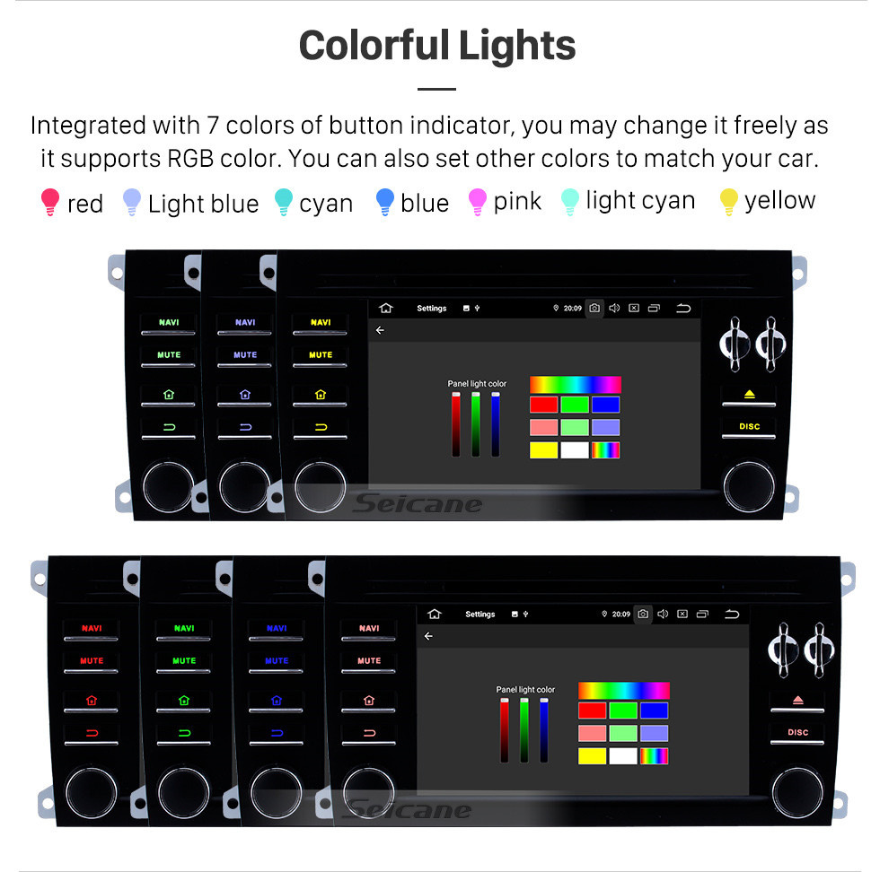 Seicane 7 pulgadas Android 10.0 Pantalla táctil HD 2003-2011 Porsche Cayenne Radio de navegación GPS con WiFi Bluetooth Carplay Mirror Link compatible con OBD2 Cámara de respaldo DVR 1080P