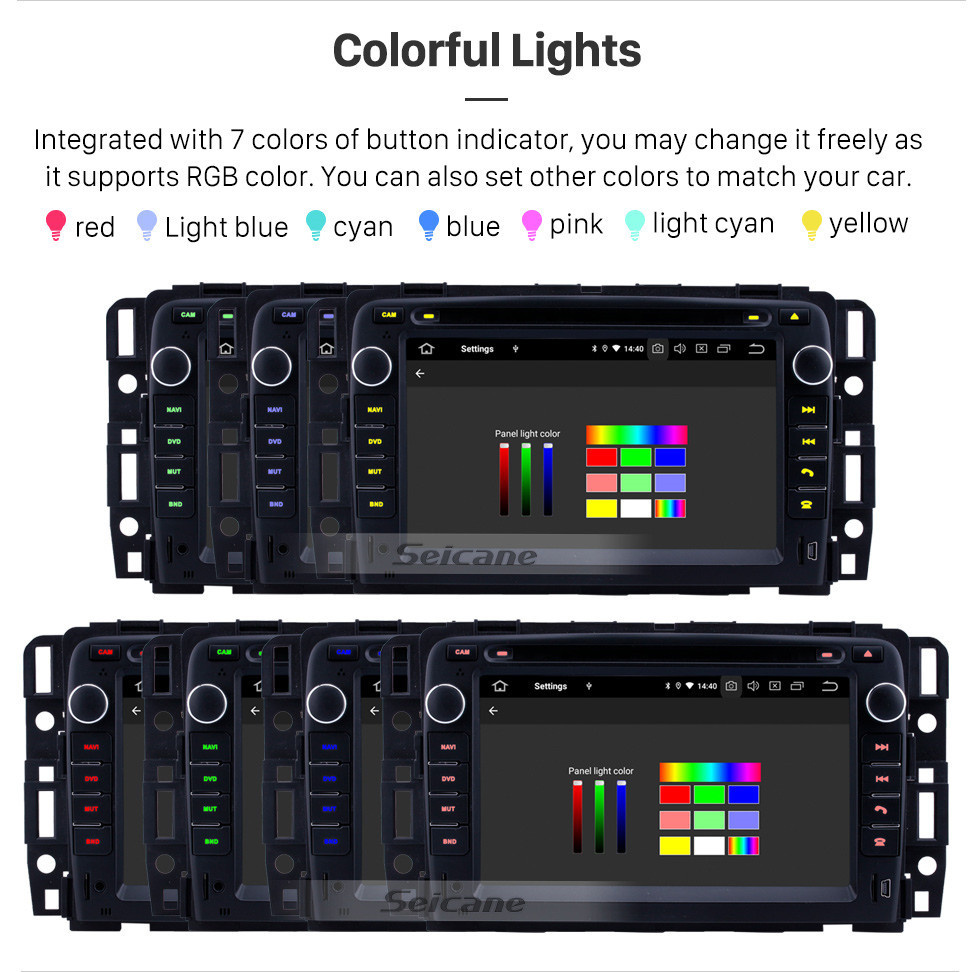 Seicane 7 Zoll Für 2007 2008 2009-2012 Allgemeines GMC Yukon / Chevy Chevrolet Tahoe / Buick Enklave / Hummer H2 Radio Android 10.0 GPS Navigationssystem Bluetooth HD Touchscreen Carplay Unterstützung DAB + Seicane 7 Zoll Für 2007 2008 2009-2012 Allgemeines GMC Yukon / Chevy Chevrolet Tahoe / Buick Enklave / Hummer H2 Radio Android 10.0 GPS Navigationssystem Bluetooth HD Touchscreen Carplay Unterstützung DAB +
