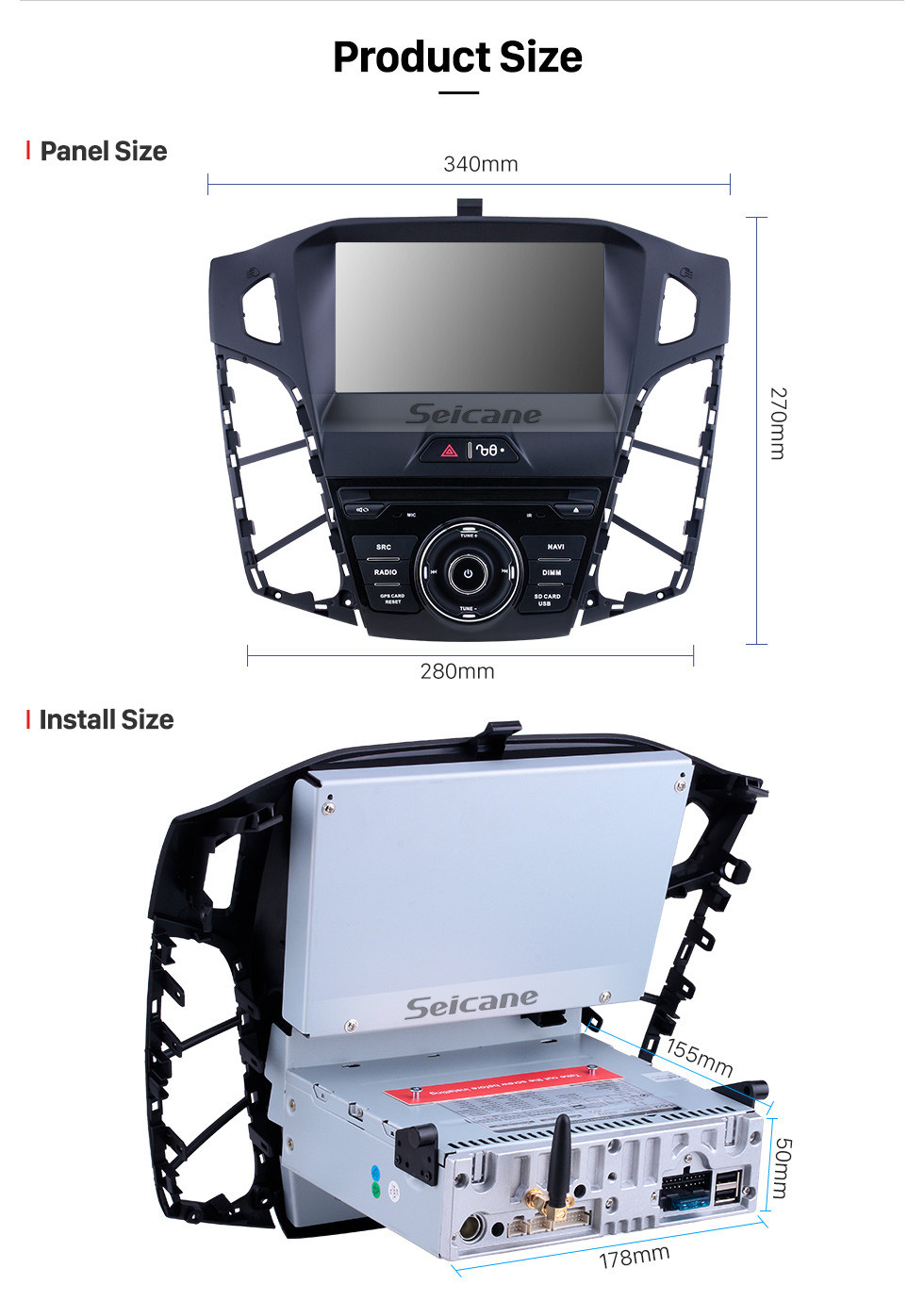 Seicane 9-дюймовый Android 10.0 GPS-навигационная система Радио на 2011 2012 2013 Ford Focus с сенсорным экраном HD Carplay Поддержка Bluetooth 1080P DVR Seicane 9-дюймовый Android 10.0 GPS-навигационная система Радио на 2011 2012 2013 Ford Focus с сенсорным экраном HD Carplay Поддержка Bluetooth 1080P DVR