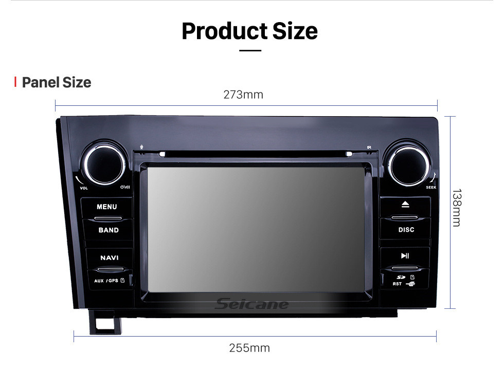 Seicane 7 inch Android 12.0 HD Touchscreen GPS Navigation Radio for 2008-2015 Toyota Sequoia 2006-2013 Tundra with Carplay Bluetooth WIFI USB support Mirror Link