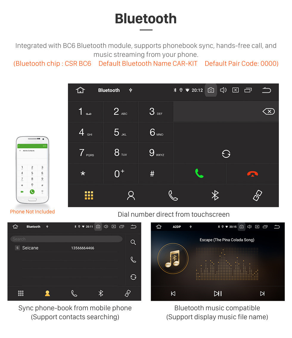 Seicane Écran tactile HD 7 pouces Mercedes Benz CLK W209 Android 11.0 Radio de navigation GPS Bluetooth AUX WIFI USB Carplay support DAB + 1080P Vidéo
