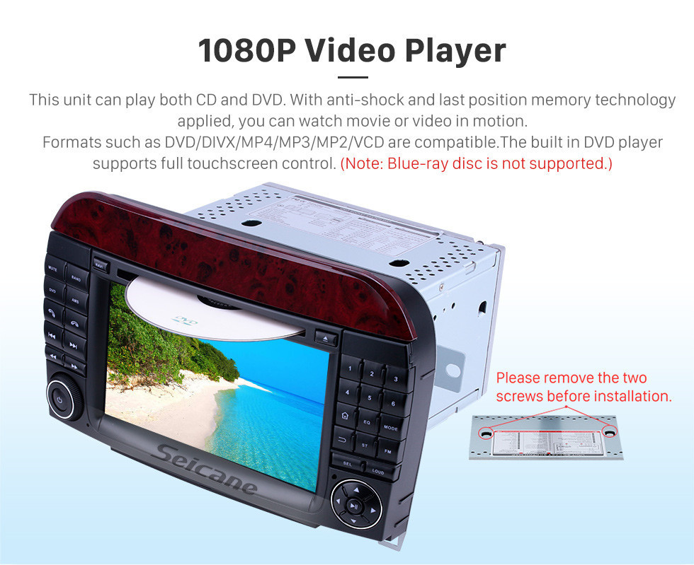 Seicane Écran tactile HD 7 pouces Android 12.0 Radio pour 1998-2005 Mercedes Benz Classe S W220/S280/S320/S320 CDI/S400 CDI/S350/S430/S500/S600/S55 AMG/S63 AMG/S65 AMG avec GPS Navigation Carplay Bluetooth support numérique la télé