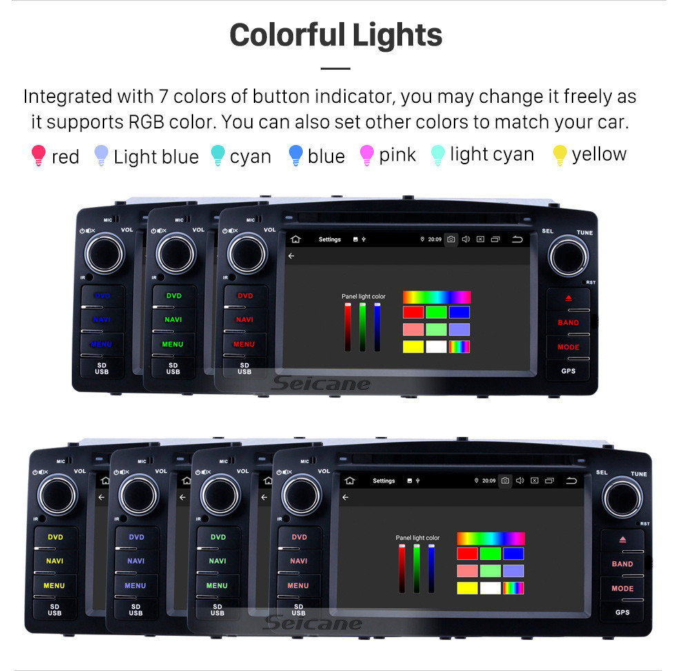 Seicane 2003-2012 Toyota Corolla E120 BYD F3 6.2 pulgadas Android 11.0 Radio de navegación GPS con pantalla táctil HD Carplay Soporte Bluetooth OBD2