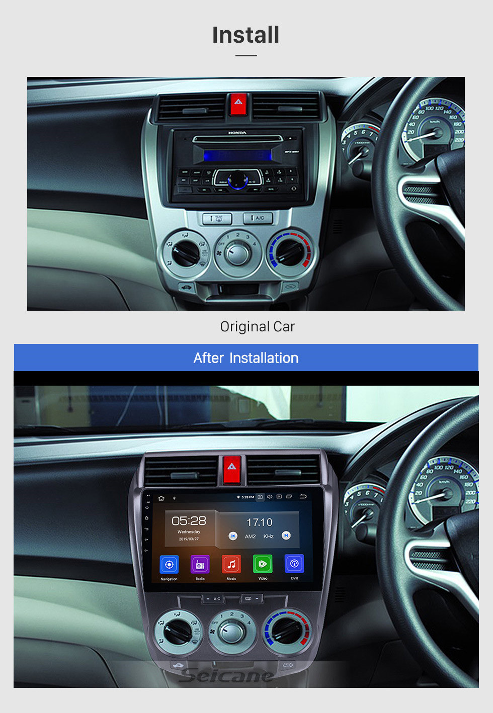 Seicane HD 1024*600 Touchscreen 2008-2013 HONDA CITY 10.1 inch Radio DVD Player Android 10.0 GPS Navigation System with Wifi Backup Camera Bluetooth Mirror Link OBD2 DAB+ DVR Steering Wheel Control Seicane HD 1024*600 Touchscreen 2008-2013 HONDA CITY 10.1 inch Radio DVD Player Android 10.0 GPS Navigation System with Wifi Backup Camera Bluetooth Mirror Link OBD2 DAB+ DVR Steering Wheel Control