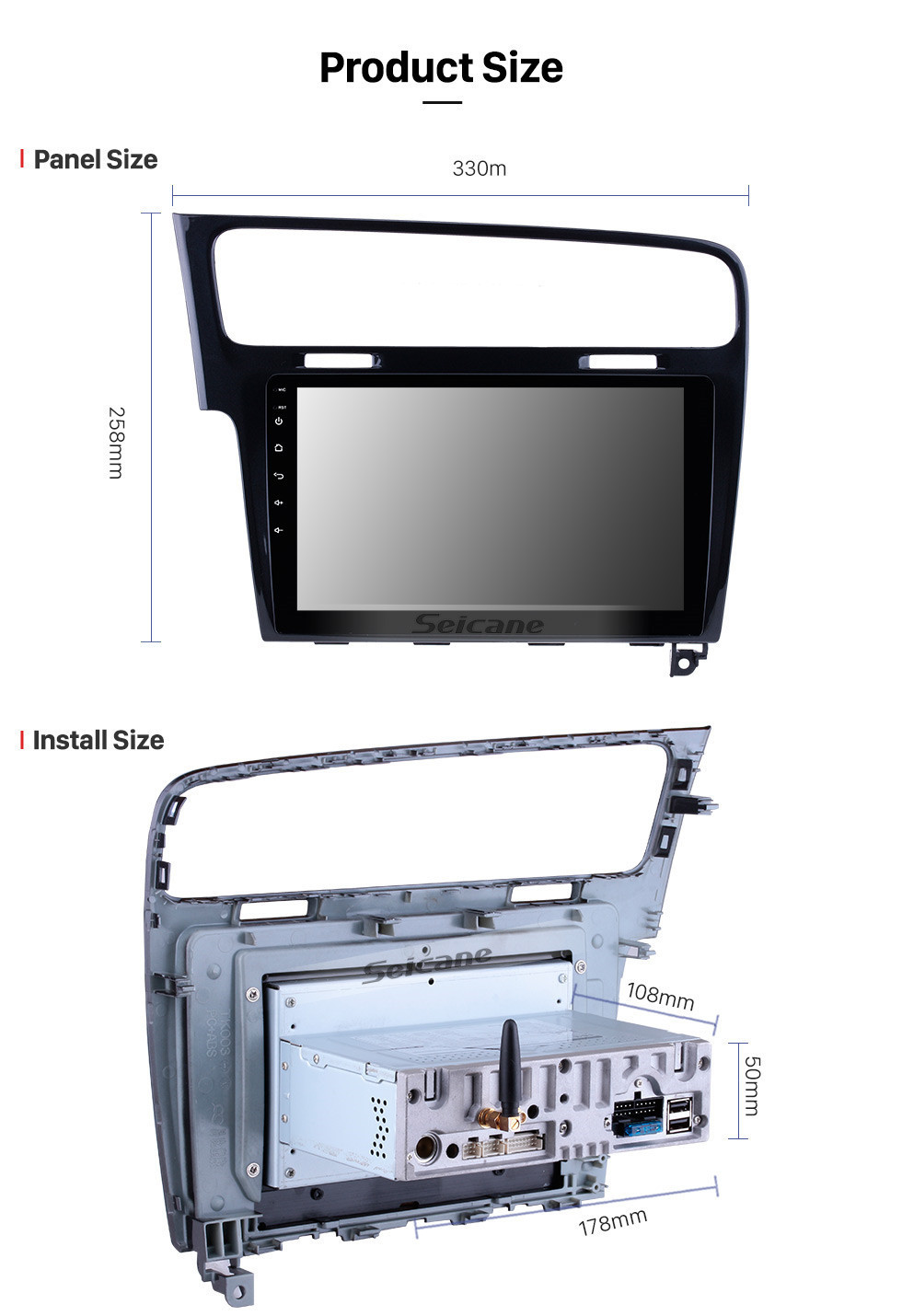 Seicane 10.1 Inch OEM Android 10.0 Radio GPS Navigation system For 2013 2014 2015 VW Volkswagen GOLF 7 Bluetooth HD Touch Screen WiFi Music SWC TPMS DVR OBD II Rear camera AUX 1080P Video USB Carplay Seicane 10.1 Inch OEM Android 10.0 Radio GPS Navigation system For 2013 2014 2015 VW Volkswagen GOLF 7 Bluetooth HD Touch Screen WiFi Music SWC TPMS DVR OBD II Rear camera AUX 1080P Video USB Carplay