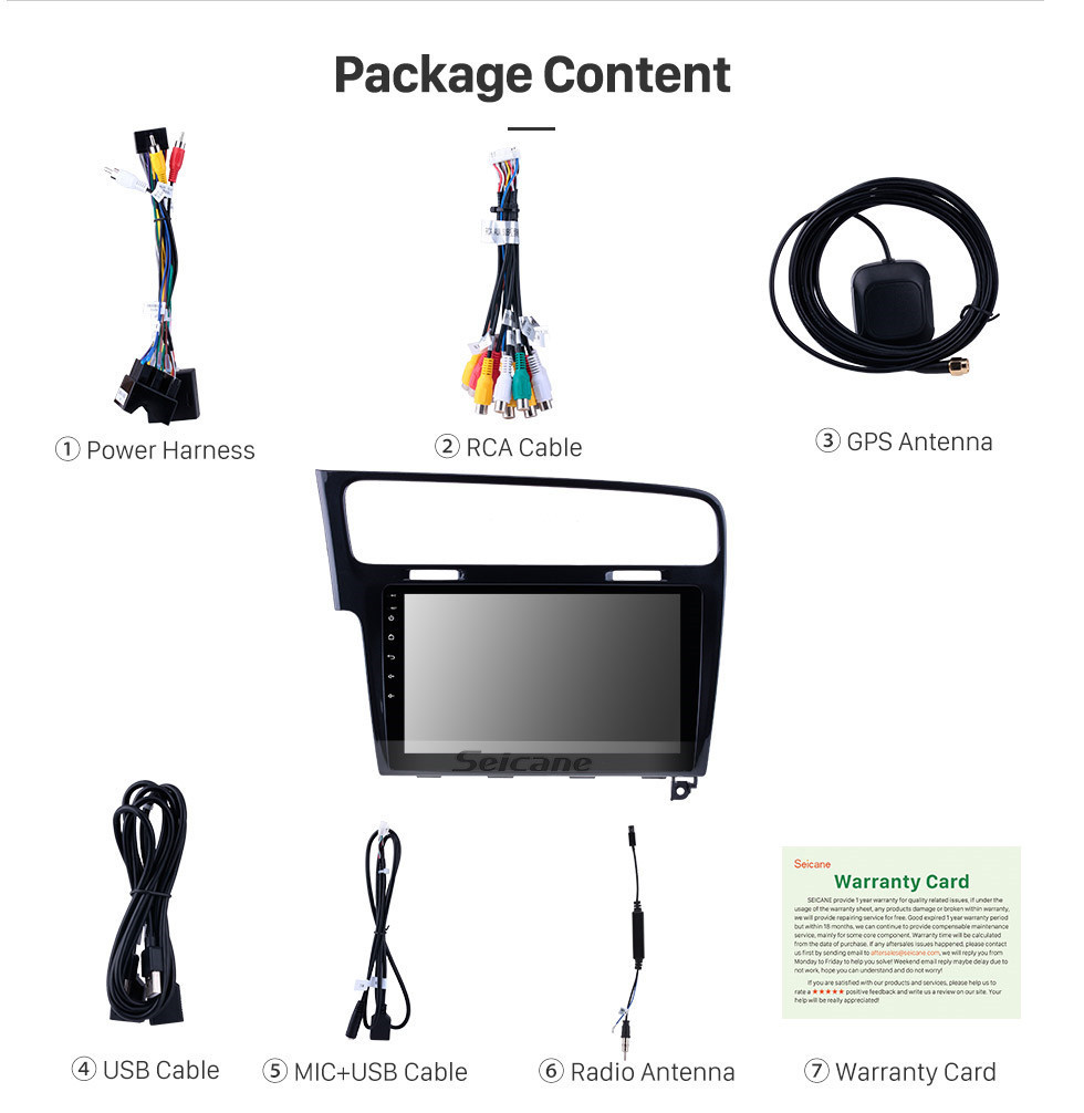 Seicane 10.1 Inch OEM Android 10.0 Radio GPS Navigation system For 2013 2014 2015 VW Volkswagen GOLF 7 Bluetooth HD Touch Screen WiFi Music SWC TPMS DVR OBD II Rear camera AUX 1080P Video USB Carplay Seicane 10.1 Inch OEM Android 10.0 Radio GPS Navigation system For 2013 2014 2015 VW Volkswagen GOLF 7 Bluetooth HD Touch Screen WiFi Music SWC TPMS DVR OBD II Rear camera AUX 1080P Video USB Carplay