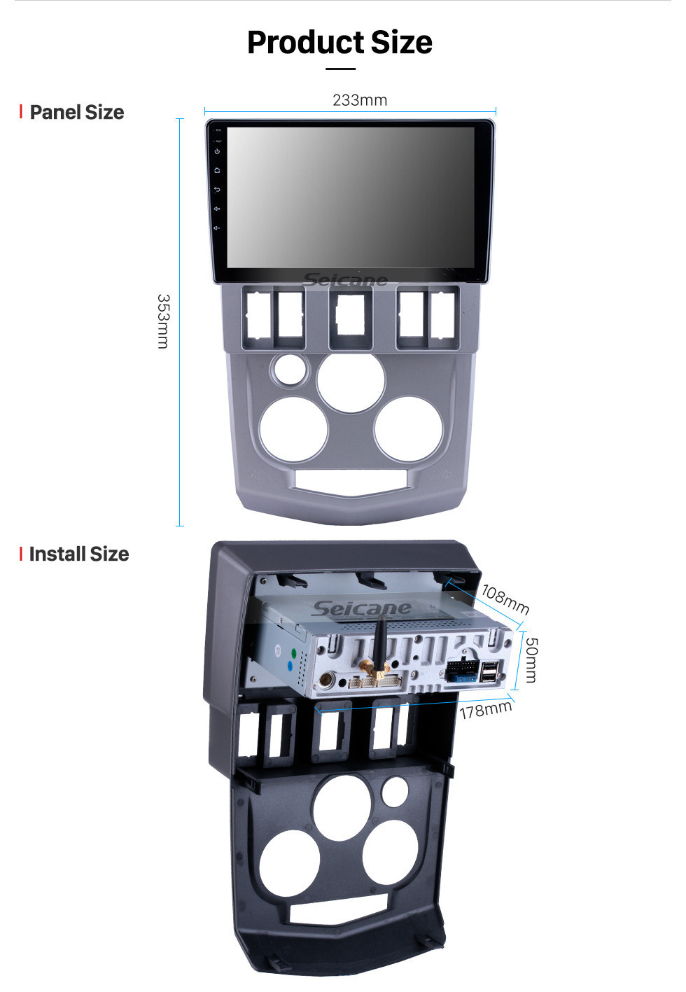 Seicane OEM 9 pouces Android 10.0 pour 2004 2005 2006 2007 2008 Renault LOGAN L90 Radio Bluetooth HD à écran tactile Navigation GPS support Carplay TPMS