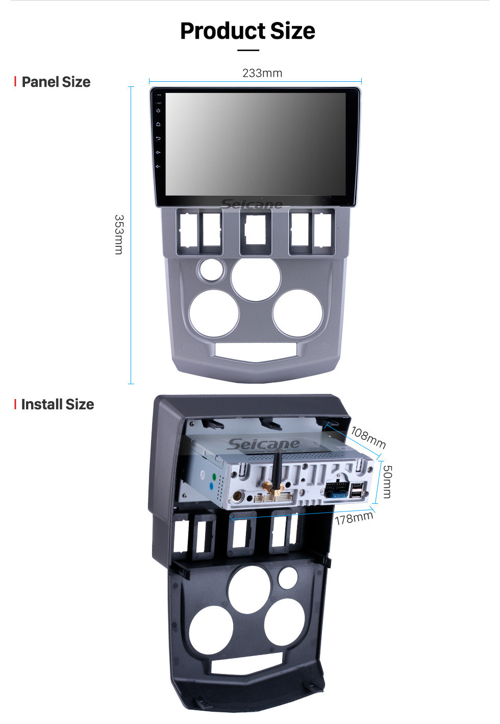 Seicane OEM 9-дюймовый Android 10.0 для 2004 2005 2006 2007 2008 Renault LOGAN L90 Радио Bluetooth HD Сенсорный экран GPS-навигатор Поддержка Carplay TPMS